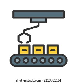 Imagen vectorial del icono del robot de transporte. También se puede usar para Inteligencia Artificial. Adecuado para aplicaciones móviles, aplicaciones web y medios impresos.
