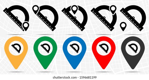 Conveyor rule icon in location set. Simple glyph, flat illustration element of education theme icons
