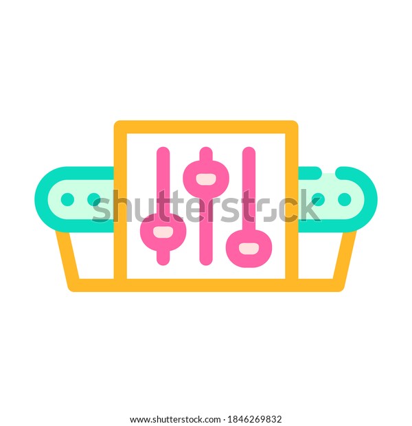 conveyor settings color icon vector.\
conveyor settings sign. isolated symbol\
illustration