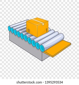 Conveyor system icon. Cartoon illustration of conveyor vector icon for web design