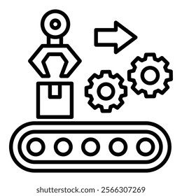 Conveyor System Icon Element For Design