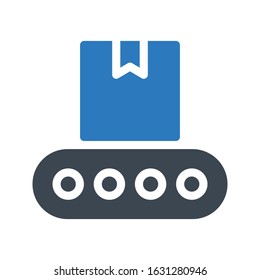 conveyor vector glyph color icon 