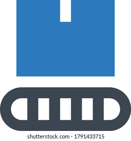 conveyor vector glyph color icon