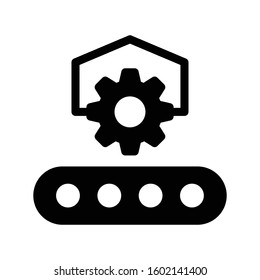 conveyor vector glyph flat icon 