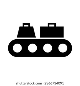 Conveyor Vector Glyph Icon For Personal And Commercial Use.
