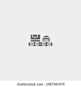 Conveyor vector icon illustration sign