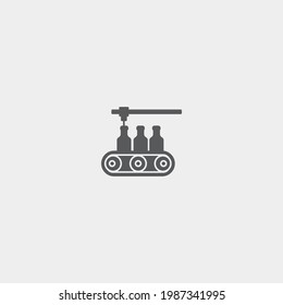 Conveyor vector icon illustration sign