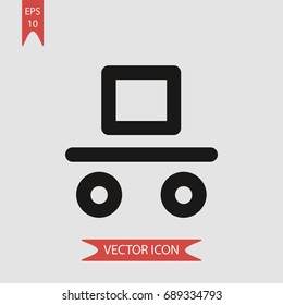 Conveyor vector icon, illustration symbol