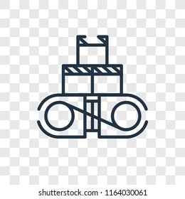Conveyor vector icon isolated on transparent background, Conveyor logo concept