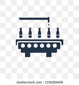 Conveyor vector icon isolated on transparent background, Conveyor transparency concept can be used web and mobile