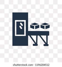 Conveyor vector icon isolated on transparent background, Conveyor transparency concept can be used web and mobile