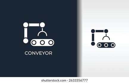 Ilustración De Símbolo Aislado De Vector, Icono O Logotipo De Transportador