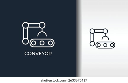 Conveyor Vector, Icon Or Logo Sign Isolated Symbol Illustration