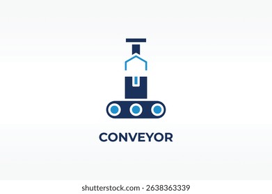 CONVEYOR vector, icon or logo sign isolated symbol illustration
