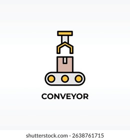 Conveyor Vector, Icon Or Logo Sign Isolated Symbol Illustration