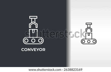 Conveyor Vector, Icon Or Logo Sign Isolated Symbol Illustration