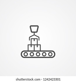 Conveyor vector icon sign symbol