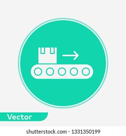 Conveyor vector icon sign symbol
