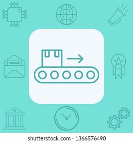 Conveyor Vector Icon Sign Symbol Stock Vector (Royalty Free) 1366576490 ...
