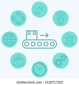 Conveyor vector icon sign symbol