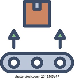 conveyor Vector illustration on a transparent background.Premium quality symmbols.Stroke vector icon for concept and graphic design. 
