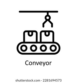 Vector de transmisión    iconos de esquema. Material gráfico simple