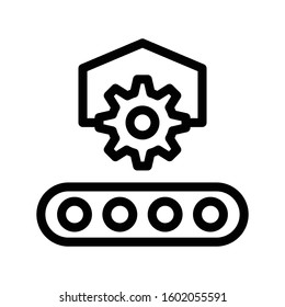 conveyor vector thin line icon 