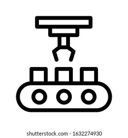 conveyor vector thin line icon 