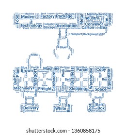 conveyor word cloud. tag cloud about conveyor.