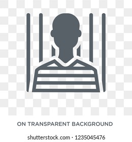 Convict icon. Trendy flat vector Convict icon on transparent background from law and justice collection. 