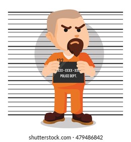 convict mugshot illustration design