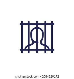 Convicted Or Inmate Line Icon