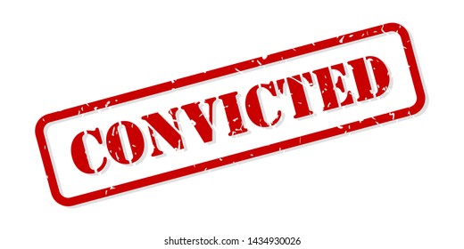 Convicted red rubber stamp vector isolated