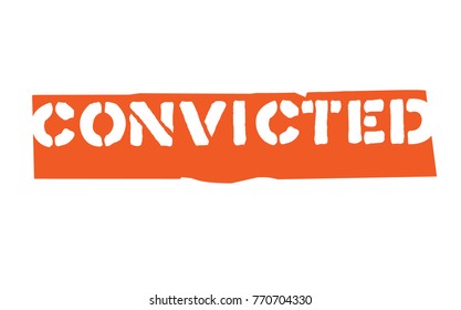 Convicted. Typographic stamp visualisation concept Original series.