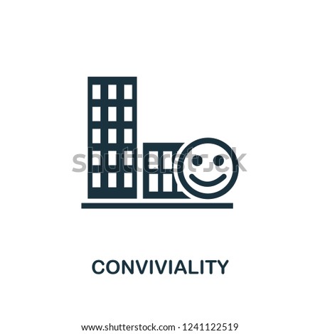 Conviviality icon. Premium style design from urbanism collection. UX and UI. Pixel perfect conviviality icon for web design, apps, software, printing usage.