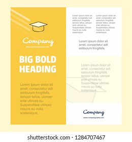 Convocation cap Business Company Poster Template. with place for text and images. vector background