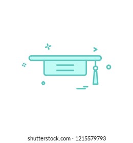Convocation cap icon design vector