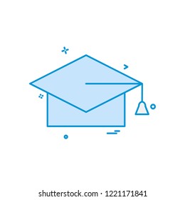 Convocation cap icon design vector