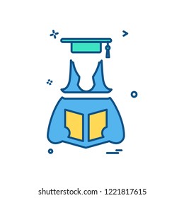Convocation icon design vector