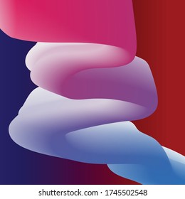 
a convoluted, snaking background of mixed colors and abstract shapes