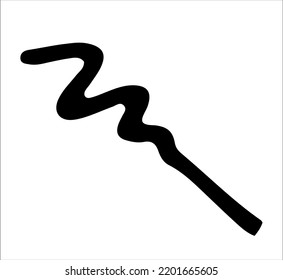 Convolution Curved Line Black White Sketch Stock Vector (Royalty Free ...