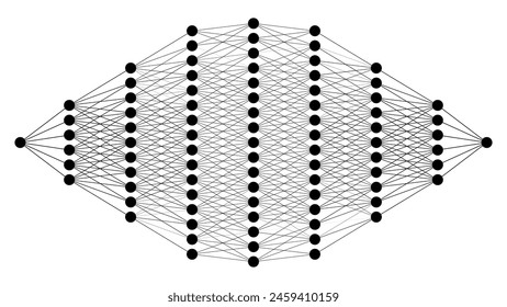 Convolutional Neural Network Architecture. How AI Work. Data Science, Machine Learning, Artificial Intelligence. Science or Technology Vector Illustration.