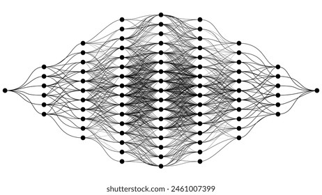 Convolutional Neural Network Architecture. How AI Work. Data Science, Machine Learning, Artificial Intelligence. Science or Technology Vector Illustration.