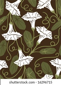 convolvulus -seamless pattern