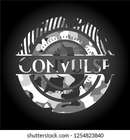 Convulse on grey camouflage texture