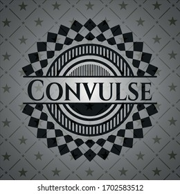 Convulse retro style black emblem. Vector Illustration. Detailed. 