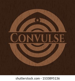 Convulse wood emblem. Vector Illustration.