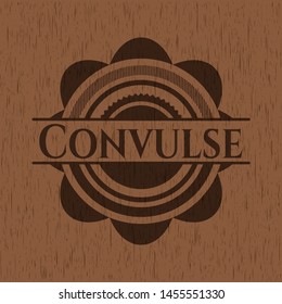 Convulse wood emblem. Vintage. Vector Illustration.