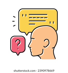 convversation customer testimonial color icon vector. convversation customer testimonial sign. isolated symbol illustration
