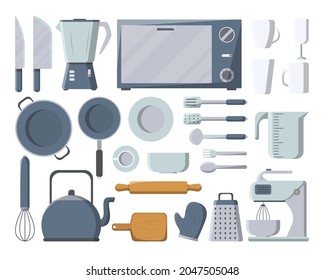 coocking tools set bundle illustration vector